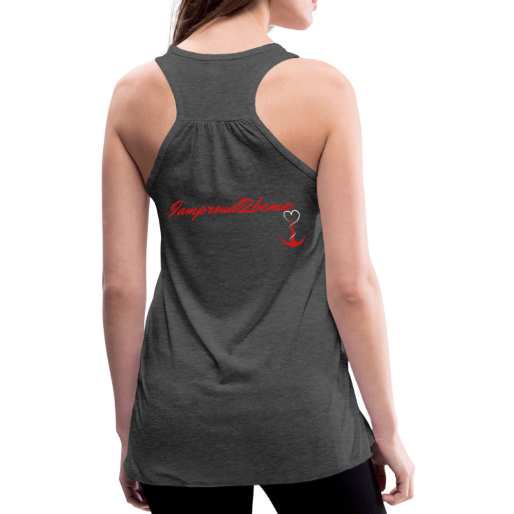 KISS MY STOMA Flowy Tank Top (Adult) - deep heather