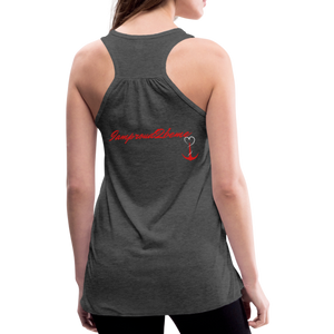 KISS MY STOMA Flowy Tank Top (Adult) - deep heather