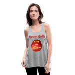 KISS MY STOMA Flowy Tank Top (Adult) - heather gray