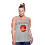 KISS MY STOMA Flowy Tank Top (Adult) - heather gray