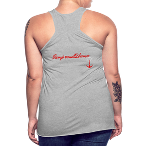 KISS MY STOMA Flowy Tank Top (Adult) - heather gray