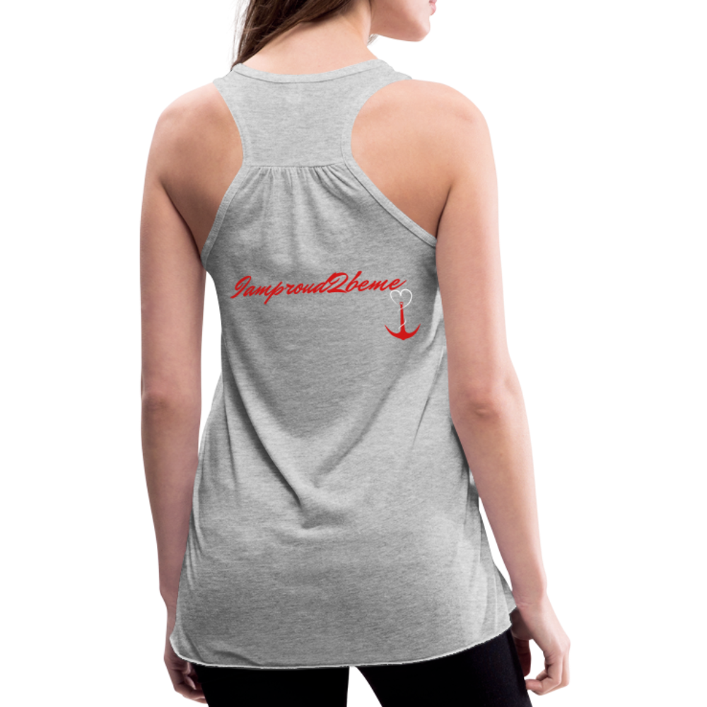KISS MY STOMA Flowy Tank Top (Adult) - heather gray