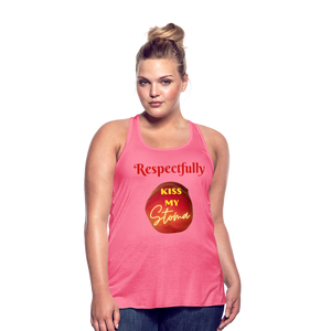 KISS MY STOMA Flowy Tank Top (Adult) - neon pink