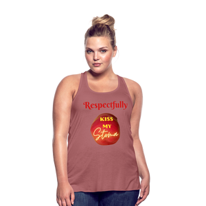 KISS MY STOMA Flowy Tank Top (Adult) - mauve
