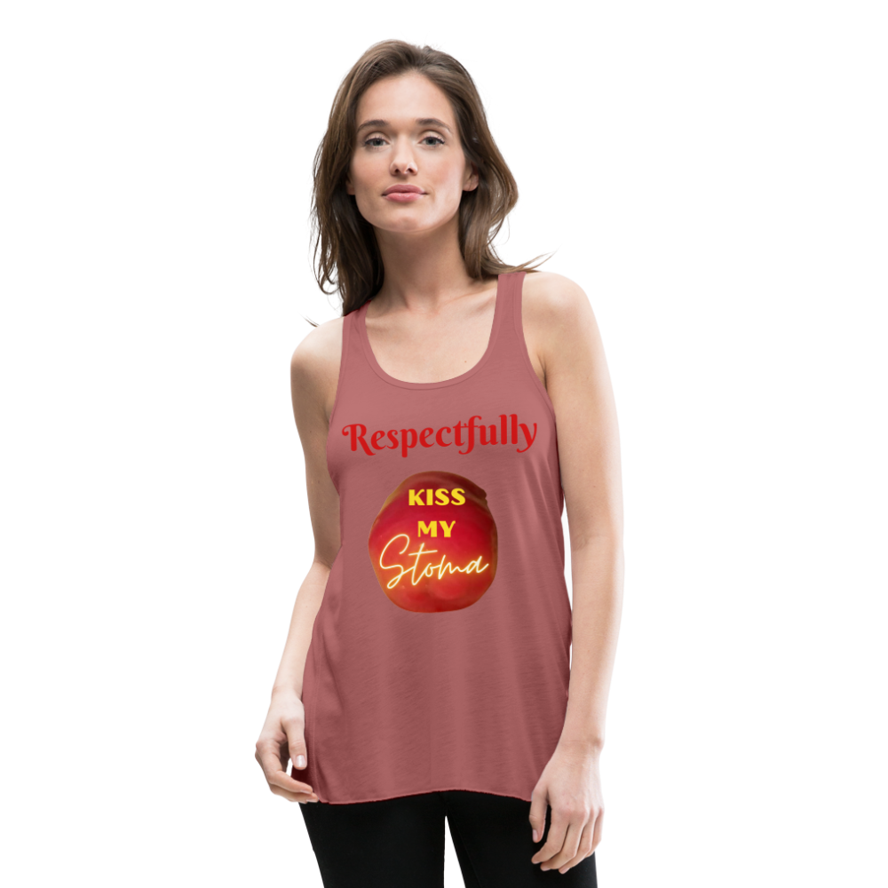 KISS MY STOMA Flowy Tank Top (Adult) - mauve
