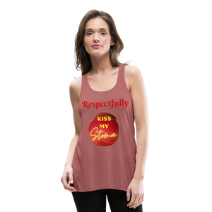 KISS MY STOMA Flowy Tank Top (Adult) - mauve