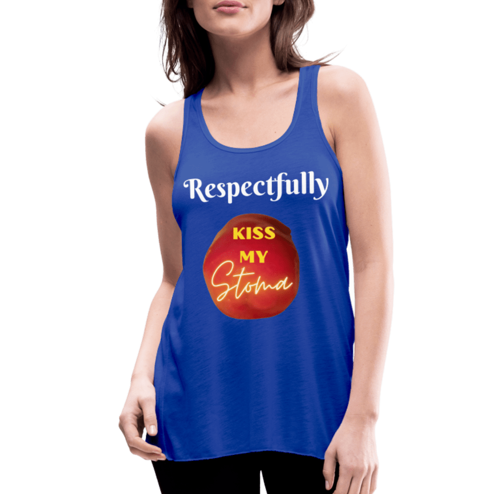 KISS MY STOMA Flowy Tank Top (Adult) - royal blue