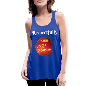 KISS MY STOMA Flowy Tank Top (Adult) - royal blue