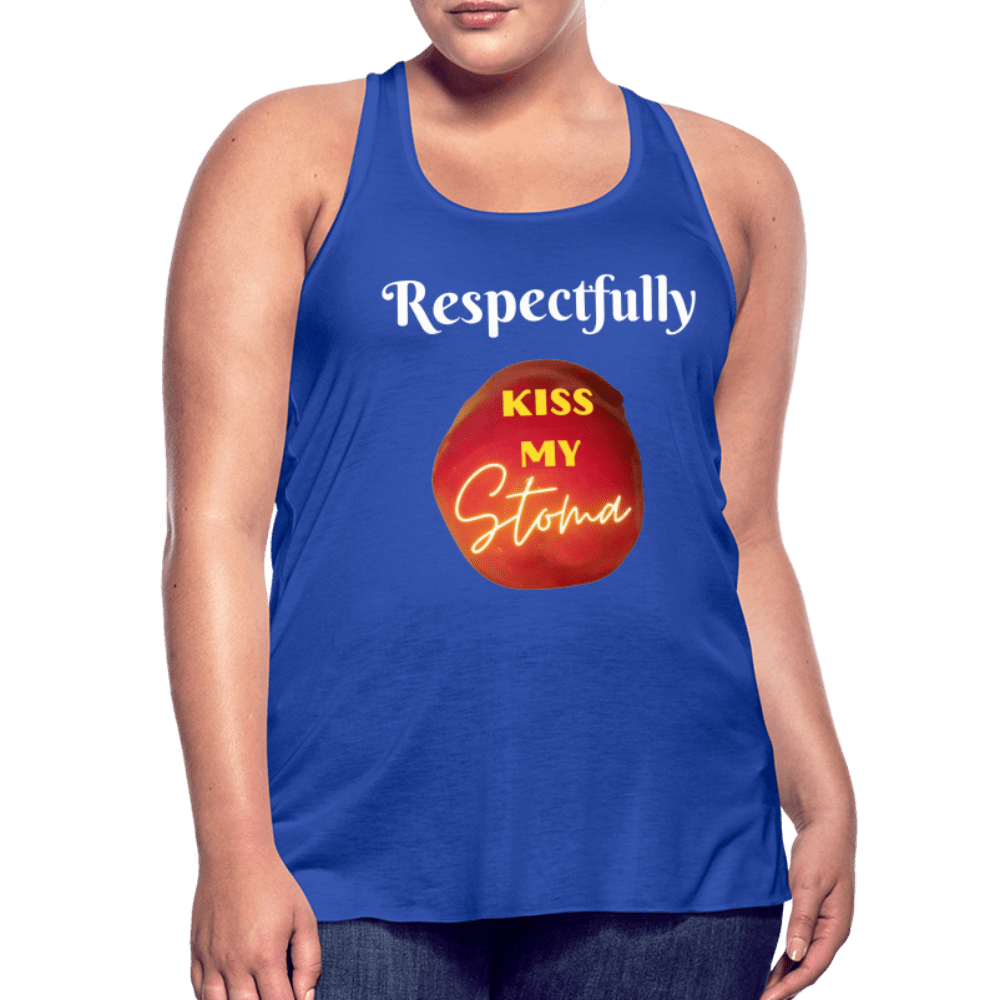 KISS MY STOMA Flowy Tank Top (Adult) - royal blue