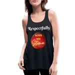 KISS MY STOMA Flowy Tank Top (Adult) - black