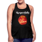 KISS MY STOMA Flowy Tank Top (Adult) - black