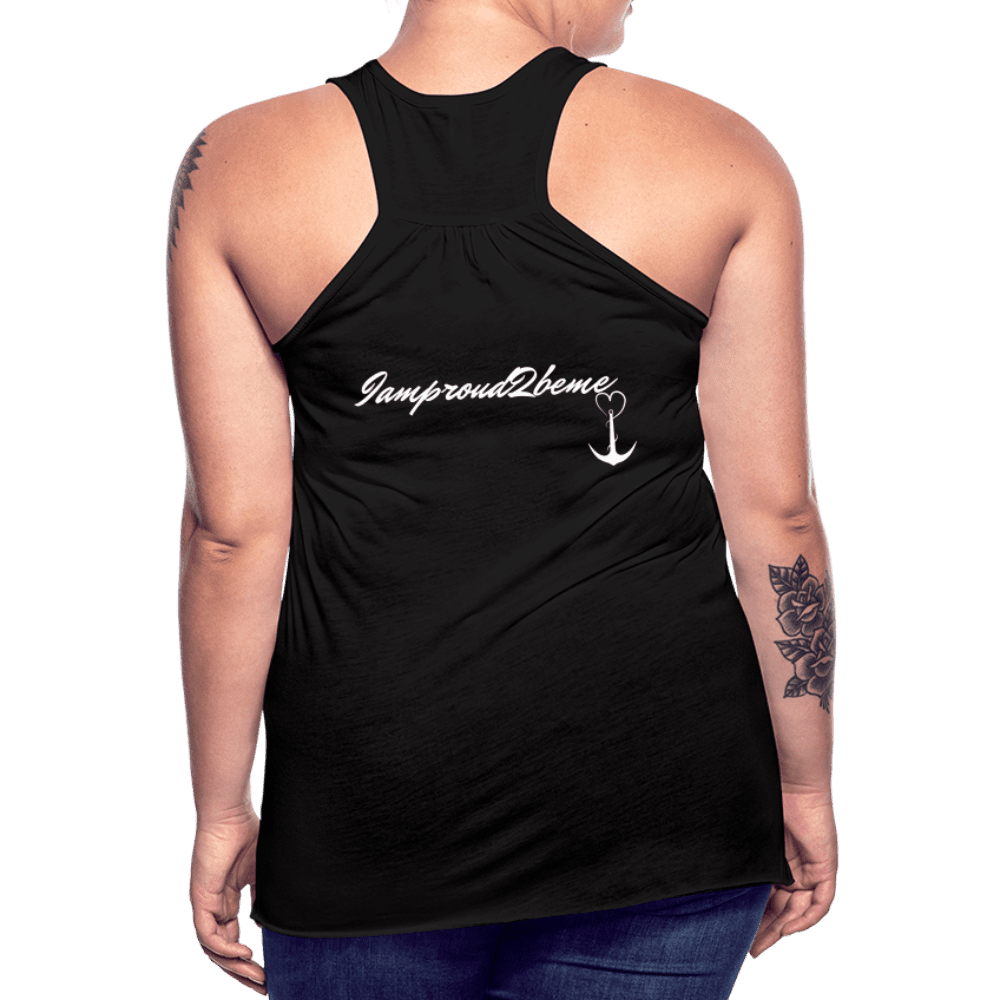 KISS MY STOMA Flowy Tank Top (Adult) - black