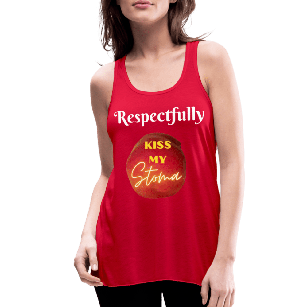 KISS MY STOMA Flowy Tank Top (Adult) - red