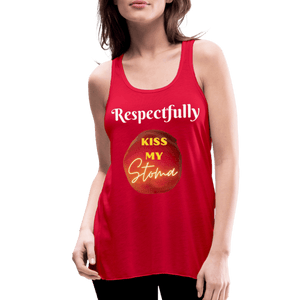 KISS MY STOMA Flowy Tank Top (Adult) - red