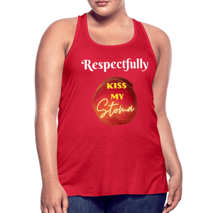 KISS MY STOMA Flowy Tank Top (Adult) - red