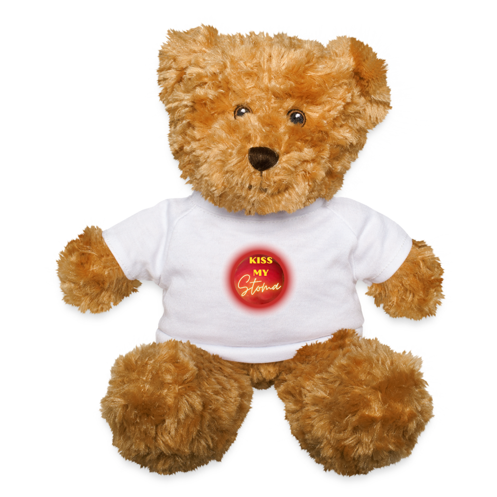 KISS MY STOMA Teddy Bear - white