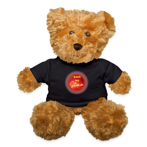 KISS MY STOMA Teddy Bear - black