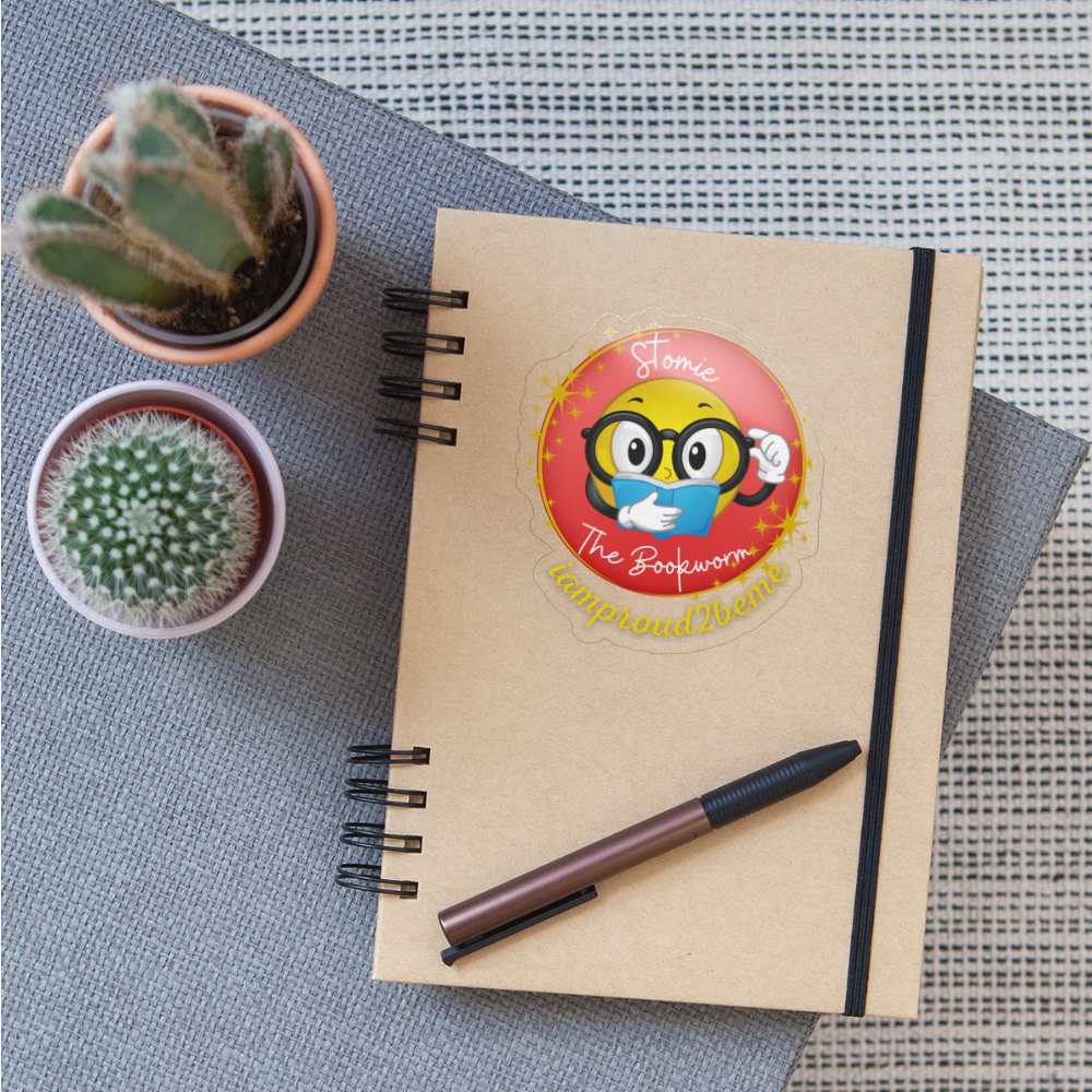 STOMIE THE BOOKWORM Sticker - transparent glossy