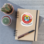 STOMIE THE BOOKWORM Sticker - white glossy