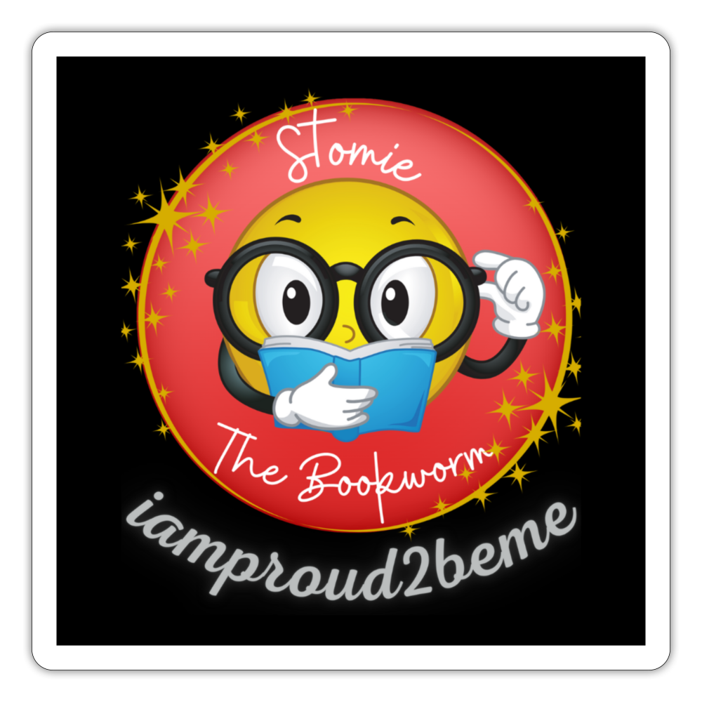 STOMIE THE BOOKWORM Sticker - white matte