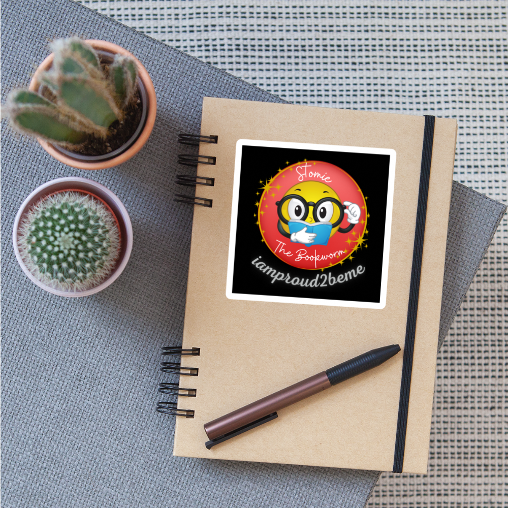STOMIE THE BOOKWORM Sticker - white matte