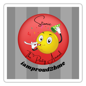 STOMIE THE PARTY ANIMAL Sticker - white matte