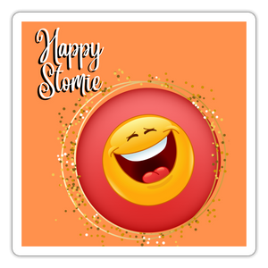 HAPPY STOMIE Sticker - white matte