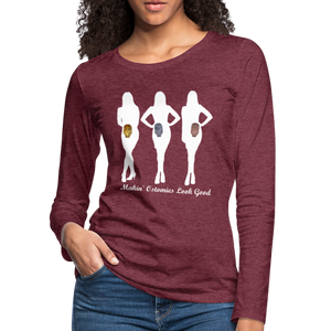 OSTOMY TRIO WOMEN Long Sleeve (gals) - heather burgundy