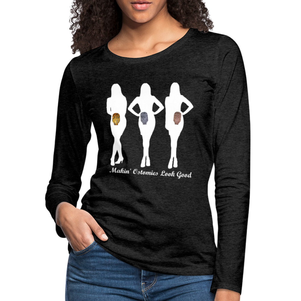 OSTOMY TRIO WOMEN Long Sleeve (gals) - charcoal grey