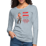 OSTOMY WARRIOR Premium Long Sleeve T-Shirt (gals) - heather ice blue