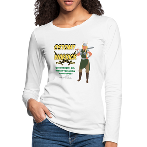 OSTOMY WARRIOR Premium Long Sleeve T-Shirt (gals) - white