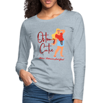 OSTOMY CUTIE Premium Long Sleeve T-Shirt (gals) - heather ice blue