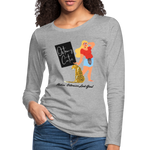 OSTOMY CUTIE Premium Long Sleeve T-Shirt (gals) - heather gray