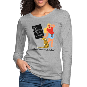 OSTOMY CUTIE Premium Long Sleeve T-Shirt (gals) - heather gray