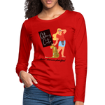 OSTOMY CUTIE Premium Long Sleeve T-Shirt (gals) - red