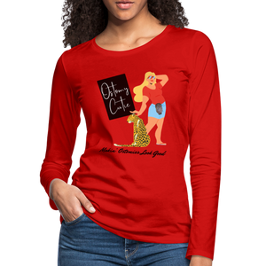 OSTOMY CUTIE Premium Long Sleeve T-Shirt (gals) - red