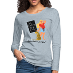 OSTOMY CUTIE Premium Long Sleeve T-Shirt (gals) - heather ice blue