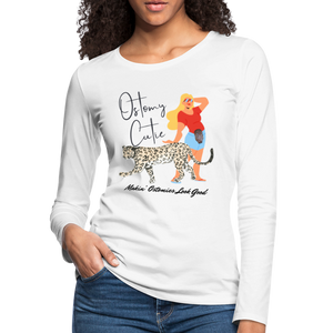 OSTOMY CUTIE Premium Long Sleeve T-Shirt (gals) - white