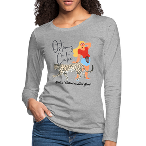 OSTOMY CUTIE Premium Long Sleeve T-Shirt (gals) - heather gray