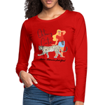 OSTOMY CUTIE Premium Long Sleeve T-Shirt (gals) - red