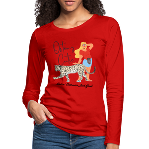 OSTOMY CUTIE Premium Long Sleeve T-Shirt (gals) - red