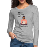 PLUG ME IN Premium Long Sleeve T-Shirt (gals) - heather gray