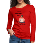 PLUG ME IN Premium Long Sleeve T-Shirt (gals) - red